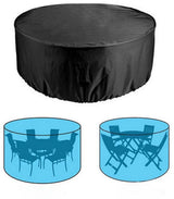 Dust Cover - Round Patio Table, Waterproof Cover - Anti-Fading Furniture Cover - (227 * 100 cm)
