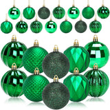 Christmas Baubles - 24 pieces - Large size, 6 cm diameter - Unbreakable plastic - Christmas tree decoration - Various Christmas bauble decorations suitable for weddings, Mother's Day party decorations (vegetable)