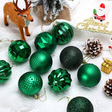 Christmas Baubles - 24 pieces - Large size, 6 cm diameter - Unbreakable plastic - Christmas tree decoration - Various Christmas bauble decorations suitable for weddings, Mother's Day party decorations (vegetable)