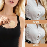 80 Invisible Nipple Shields - Disposable Nipple Shields - Nipple Shields for Women - Breathable Breast Shields - Unisex Nipple Shields - Round and Plum Shape - Off White - One Size - Front View