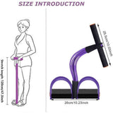 Abdominal Trainer - Abdominal Exercises - Home Full Body Expander - 6 Tubes - Elastic Drawstring - Front View