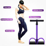 Abdominal Trainer - Abdominal Exercises - Home Full Body Expander - 6 Tubes - Elastic Drawstring - Side View