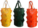 Hanging Plant Bags - 3-Pack Hanging Strawberry Planters - Strawberry Plant Bags PE Strawberry Planters - For Growing Vegetables, Flowers & Herbs - Top-Down View