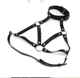Bra Straps - Punk Cupless Bra Straps - Bra Tops - Bra Support - Bra Chains - Side View