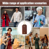 Key Case - Men's Wallet Made of Genuine Leather - 16 x 6 cm - Multifunctional Organizer - Secure Zip Pocket - Suitable for Home, School, Work and Everyday Use - Brown - Side View