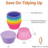 Baking Trays - Round Reusable Baking Trays - Pack of 12 (Ovenproof up to 220°C) - Assorted Colors - 45-Degree Angle