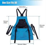 Apron Picking Bag - Large Outdoor Picking Bag - Gardening - Harvest Apron with Quick Release - Backpack Tools - Blue - Front View