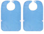 2-Pack - Stain-Resistant Feeding Bibs - Adjustable - Elderly Care Bibs - Light Blue
