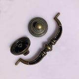 10 Pieces 4.25 Inch Center Hole Shabby Chic Drawer Pulls - Antique Bronze Kitchen Cabinet Pulls with Buckles (108mm/Antique Bronze) - Top-Down View