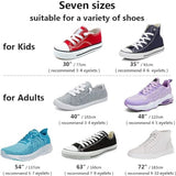 Shoelaces - Sports Shoes - 8mm Wide Flat Laces - Running - 3 Pairs - Side View