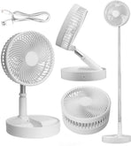 Folding Desk Fan - Adjustable Design - Cordless & Versatile - Foldable Standing Desk Fan