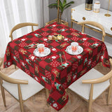 Tablecloth - Square - Round - 60x60 inches - Dining Room - Garden - Top-Down View