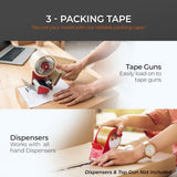 Transparent packaging tape on a roll - 48 mm x 66 m - Strong - Low noise - Strong, extra adhesive - For packing boxes - Parcel tape for shipping and long-term storage (transparent, 3 rolls)
