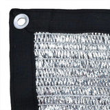 Reflective Aluminum Curtain Net with Eyelets - Sun Protection Cover - 6.5 ft x 6 ft - Front View