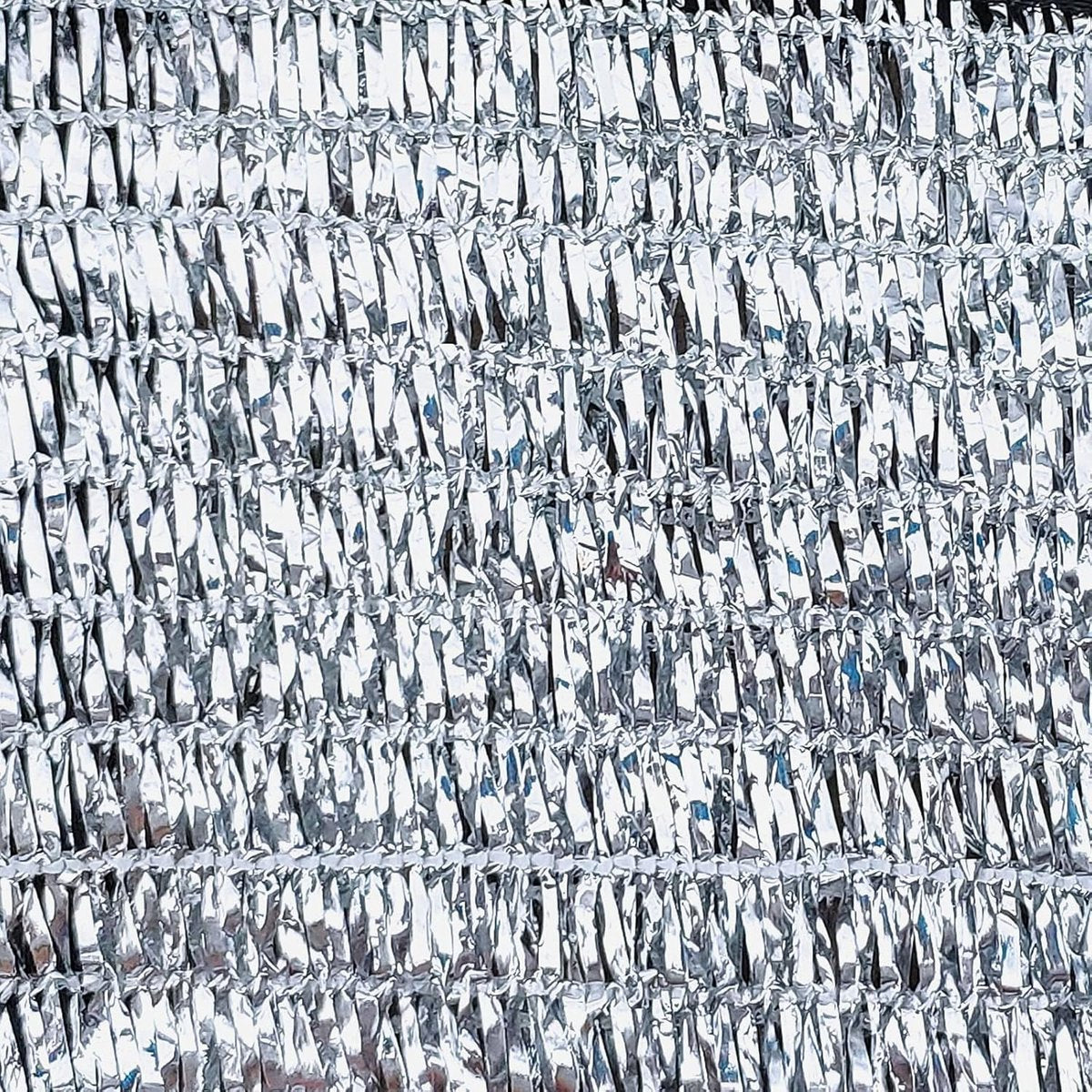 Reflective Aluminum Curtain Net with Eyelets - Sun Protection Cover - 6.5 ft x 6 ft