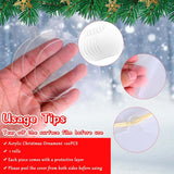 Ornaments - 20 pieces - Christmas tree decorations - Christmas tree decorations - Blank round pieces for Christmas tree decorations and craft projects