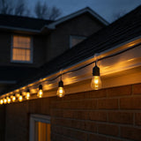 Hooks - Groove Hooks - 50 pieces - 3.5 cm - Transparent - Reusable plastic - Mini S-shaped design - Groove clips for outdoor lighting - Holds Christmas decorations securely - 45-Degree Angle