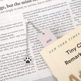 Bookmarks - Set of 2 - Cat Bookmarks - Gifts for Cat Lovers - Cute Bookmarks - Bookmark Gifts for Book Lovers - Reading Bookmarks - Gifts for Boys, Girls, Kids & Friends - Stainless Steel (Style B) - Top-Down View