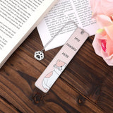 Bookmarks - Set of 2 - Cat Bookmarks - Gifts for Cat Lovers - Cute Bookmarks - Bookmark Gifts for Book Lovers - Reading Bookmarks - Gifts for Boys, Girls, Kids & Friends - Stainless Steel (Style B) - 45-Degree Angle