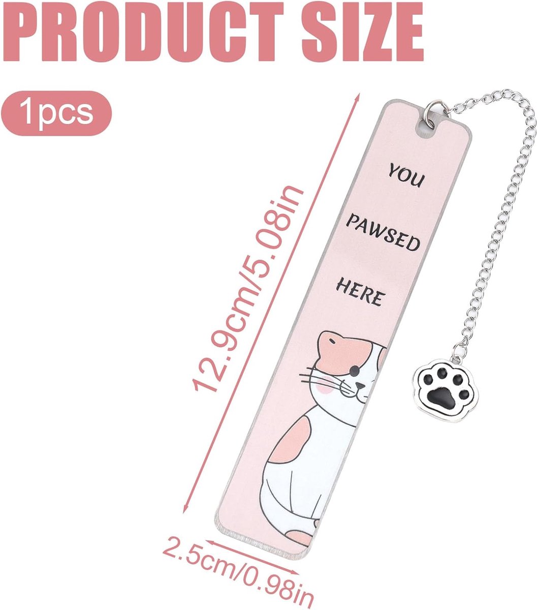 Bookmarks - Set of 2 - Cat Bookmarks - Gifts for Cat Lovers - Cute Bookmarks - Bookmark Gifts for Book Lovers - Reading Bookmarks - Gifts for Boys, Girls, Kids & Friends - Stainless Steel (Style B)