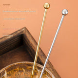 5 304 stainless steel coffee yogurt honey stirrers - bar juice - cocktail - creative cocktail sticks - Top-Down View