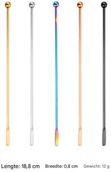 5 304 stainless steel coffee yogurt honey stirrers - bar juice - cocktail - creative cocktail sticks