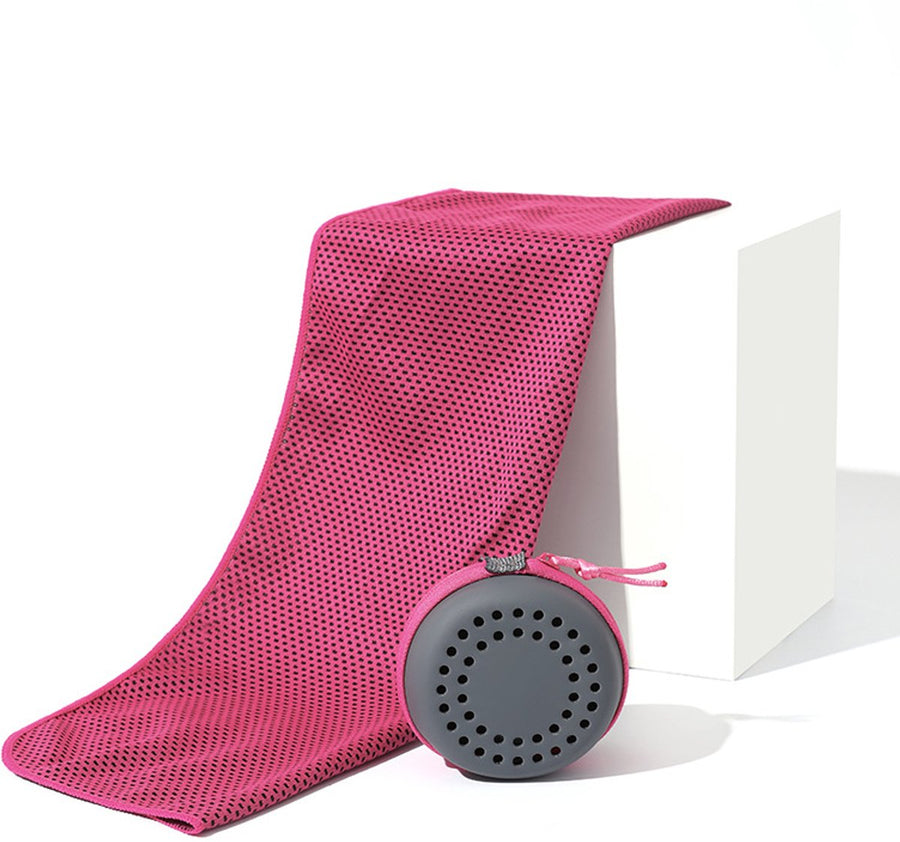 Cooling Towel for Summer & Sports - Quick-Drying & Cooling - Quick-Drying Towels - Cooling Towels for Running - With Storage Box - 30x60 cm (Children) Pink