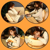 Round Seat Cushion - Round Chair Cushion - Donut Seat Cushion - Cute and Soft Decorative Cushion - Cartoon Design - Suitable Chairs for Bedrooms, Schools and Offices - 38*38*14cm (Smile Style) - 45-Degree Angle