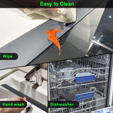 Sealing Strip for Hobs - Silicone Sealing Strip - Gap Filler Strip - Seals gaps between kitchen countertops, appliances, stoves, ovens, washing machines and dryers - Set of 2 (Black) - Top-Down View