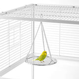 Stainless Steel Bird Toys - Small Pet Toys - Hanging Bird Cage Accessories - Suitable for Various Birds - For Balance Training of Small Parrots, Hamsters, etc.