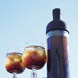 Cold Brew Coffee Pot - 1000 ml Glass Carafe with Infuser - For Iced Coffee & Iced Tea - Easy to Fill and Clean - Brown - Front View