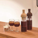Cold Brew Coffee Pot - 1000 ml Glass Carafe with Infuser - For Iced Coffee & Iced Tea - Easy to Fill and Clean - Brown - Top-Down View