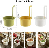 Kitchen drain strainer for the faucet - Multifunctional drain strainer for food waste - Tiltable with push mechanism - White - 45-Degree Angle
