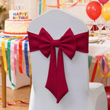 Chair Covers - 2 pieces - Christmas bow on chairs - Christmas accessories - Chair covers for home - Suitable for holidays - Parties - Weddings - Outdoor kitchens - Restaurants - Hotels - Top-Down View