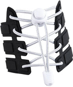 Sneaker Laces 120CM suitable for Sneakers - Elastic laces without a tie - Suitable for students and adults - With strong buckle and quick-release function (White)