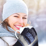 Gloves - Pack of 3 pairs - winter gloves - men's gloves - women's gloves - Knitted imitations - Suitable for cold winter weather (style C) - Close-Up Angle