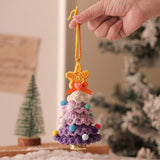 Christmas Decorations - Crochet Christmas Tree Bell Decorations - Small Christmas Decorations - Car Decorations - Style B - Front View