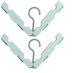 Folding Clothes Rack (Two-Piece Pack) - Hanging Clothes Rack - Portable Folding Hanger with Hook - Ideal for Travel, Campers, Travelers and Small Spaces - Light Green