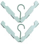 Folding Clothes Rack (Two-Piece Pack) - Hanging Clothes Rack - Portable Folding Hanger with Hook - Ideal for Travel, Campers, Travelers and Small Spaces - Light Green