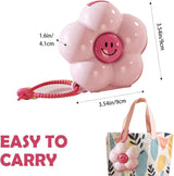 Mini Pill Box - Portable Jewelry Box - Flower-Shaped Storage Box - For storing small accessories - Suitable for boys and girls (Pink)