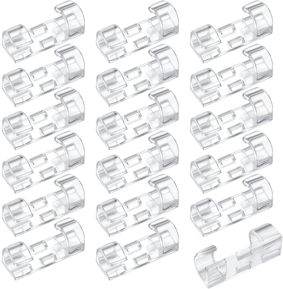 Transparent Cable Clips Self-Adhesive – Cable Organizer – 120 pieces – Cable Tray – Cable Ties – Cable Lock – Desk Organizers – Organizer – Cable Trays – Cable Management – Clips – Ties