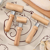 Dough Rolling Machine - Double-Sided Wooden Dough Rolling Machine - Three-Piece Set - Hand Baking Utensils - Smooth Non-Stick Coating - Suitable for Baking Dough, Fudge, Pizza, Cookies, Bread