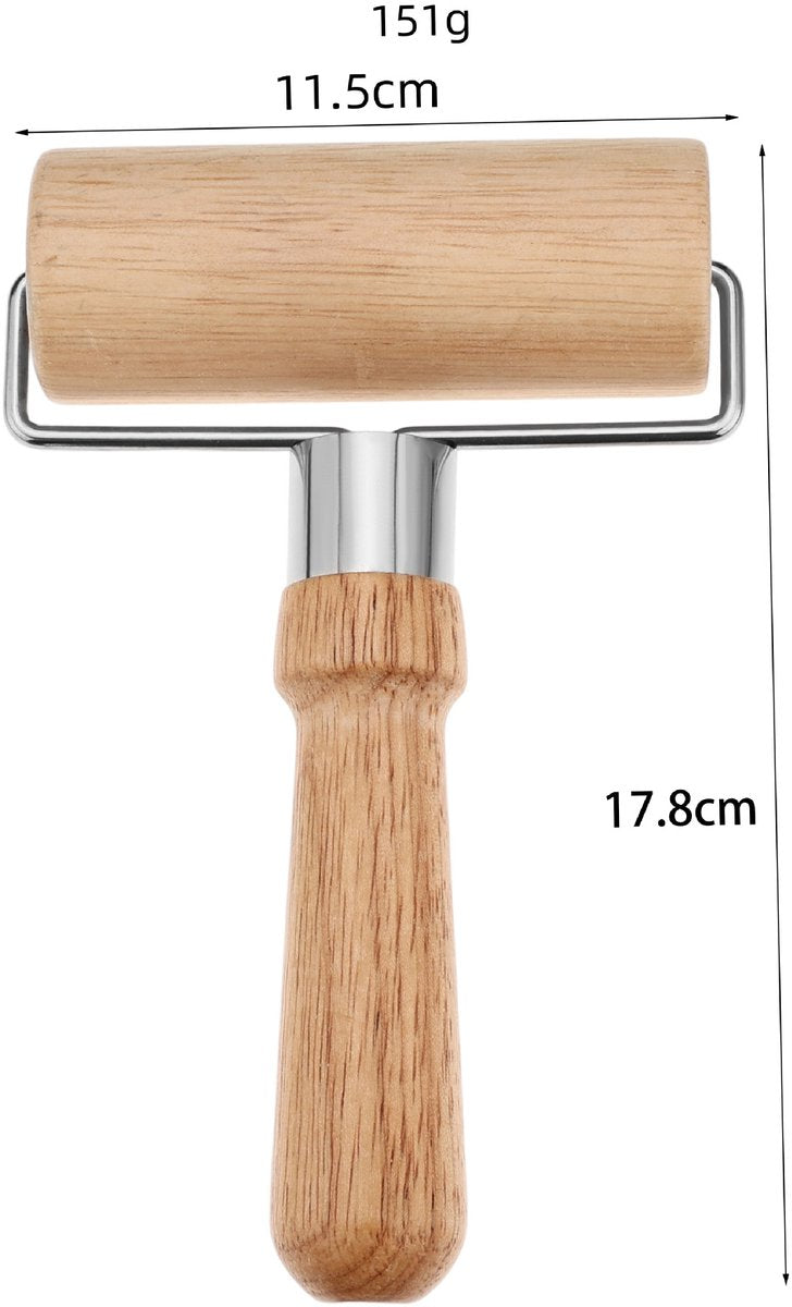 Dough Rolling Machine - Double-Sided Wooden Dough Rolling Machine - Three-Piece Set - Hand Baking Utensils - Smooth Non-Stick Coating - Suitable for Baking Dough, Fudge, Pizza, Cookies, Bread
