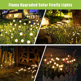 LED Solar Lights - Outdoor Lighting - Solar Garden Lighting - Mood Lighting - LED Solar Garden Lights - Firefly Design - 12 Flower Pots x 2 - Waterproof, Suitable for Outdoor Use - Ideal for Decorating Patio Paths - Warm Tones