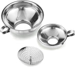 3-Pack - Funnels - Stainless Steel - Kitchen Funnels - Jam Can Funnels