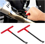 Brake Spring Hook - 2-Piece Set - Exhaust Spring Puller - Motorcycle | Bicycle | Spring Puller - Special T-Shaped Tool