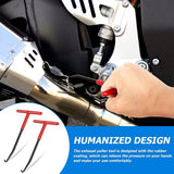 Brake Spring Hook - 2-Piece Set - Exhaust Spring Puller - Motorcycle | Bicycle | Spring Puller - Special T-Shaped Tool - Front View