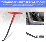 Brake Spring Hook - 2-Piece Set - Exhaust Spring Puller - Motorcycle | Bicycle | Spring Puller - Special T-Shaped Tool