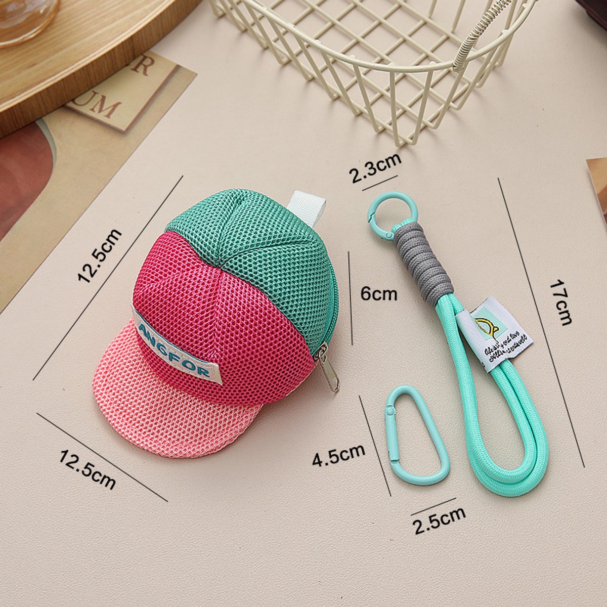 Storage Bag - Dopamine-Colored Mesh Bag - Travel Bag - Wallet - Headphone Bag - Keychain