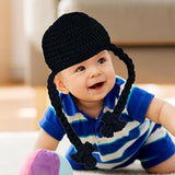 Knitted Hats - Knitted Baby Hats - Cute Long Knitted Hats - Cute Photo Accessories - Winter Baby Headbands - Cute Hats Suitable for Newborns and Babies from 0-6 Months - Top-Down View